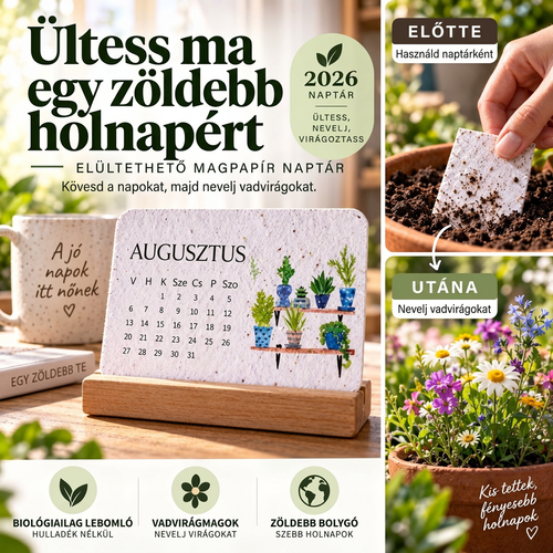 🍃 Elültethető „Timeless” magpapír naptár 2027