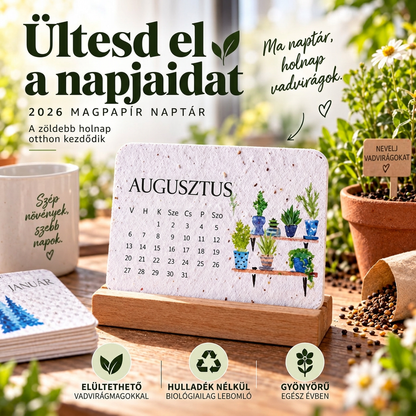 🍃 Elültethető „Timeless” magpapír naptár 2027