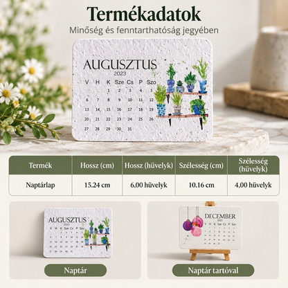 🍃 Elültethető „Timeless” magpapír naptár 2027