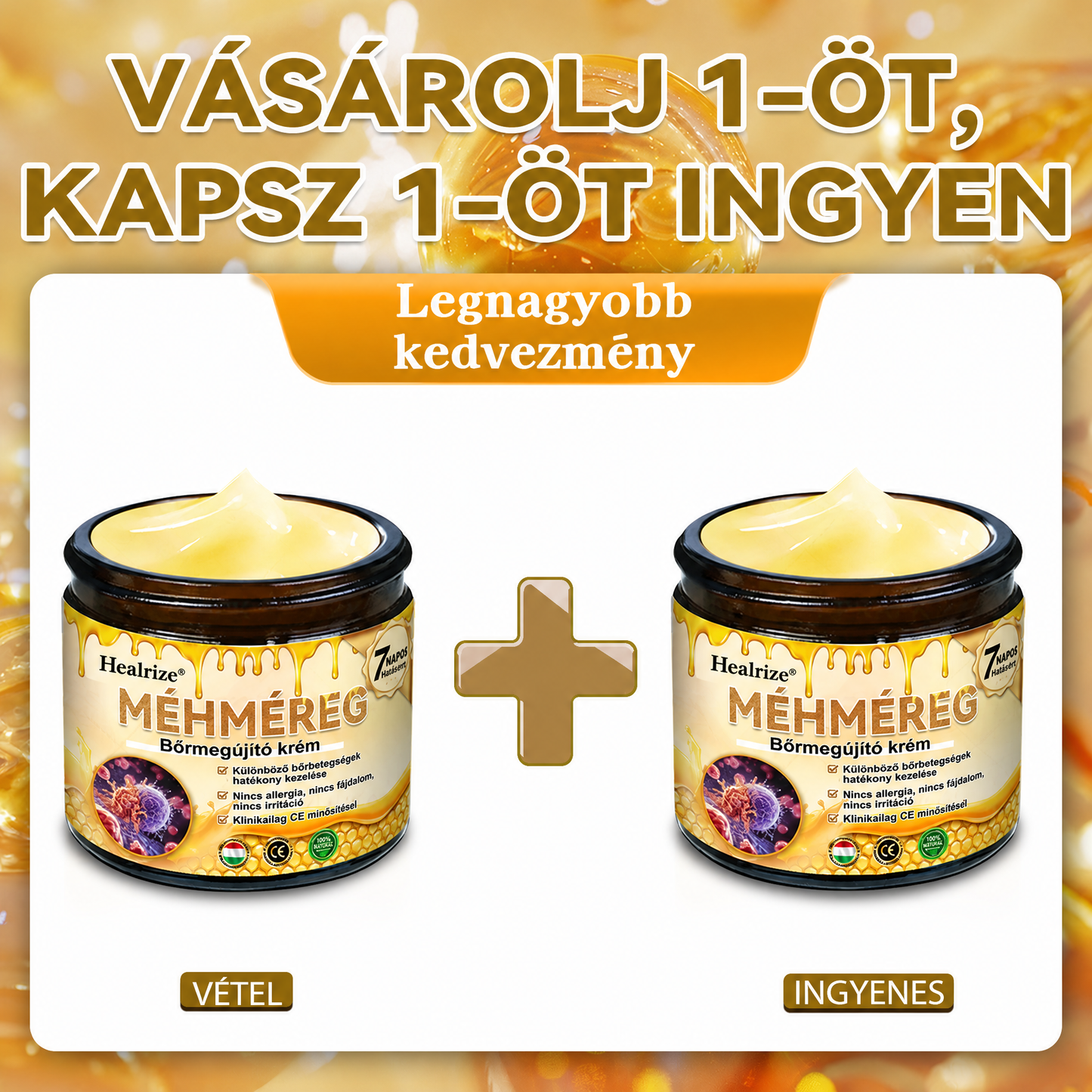 🐝💎 𝐇𝐞𝐚𝐥𝐫𝐢𝐳𝐞® Méhméreg Komplex Arckrém – A természetes bőrápolás új generációja hidratáltabb, simább és ragyogóbb bőrért 🌿✨