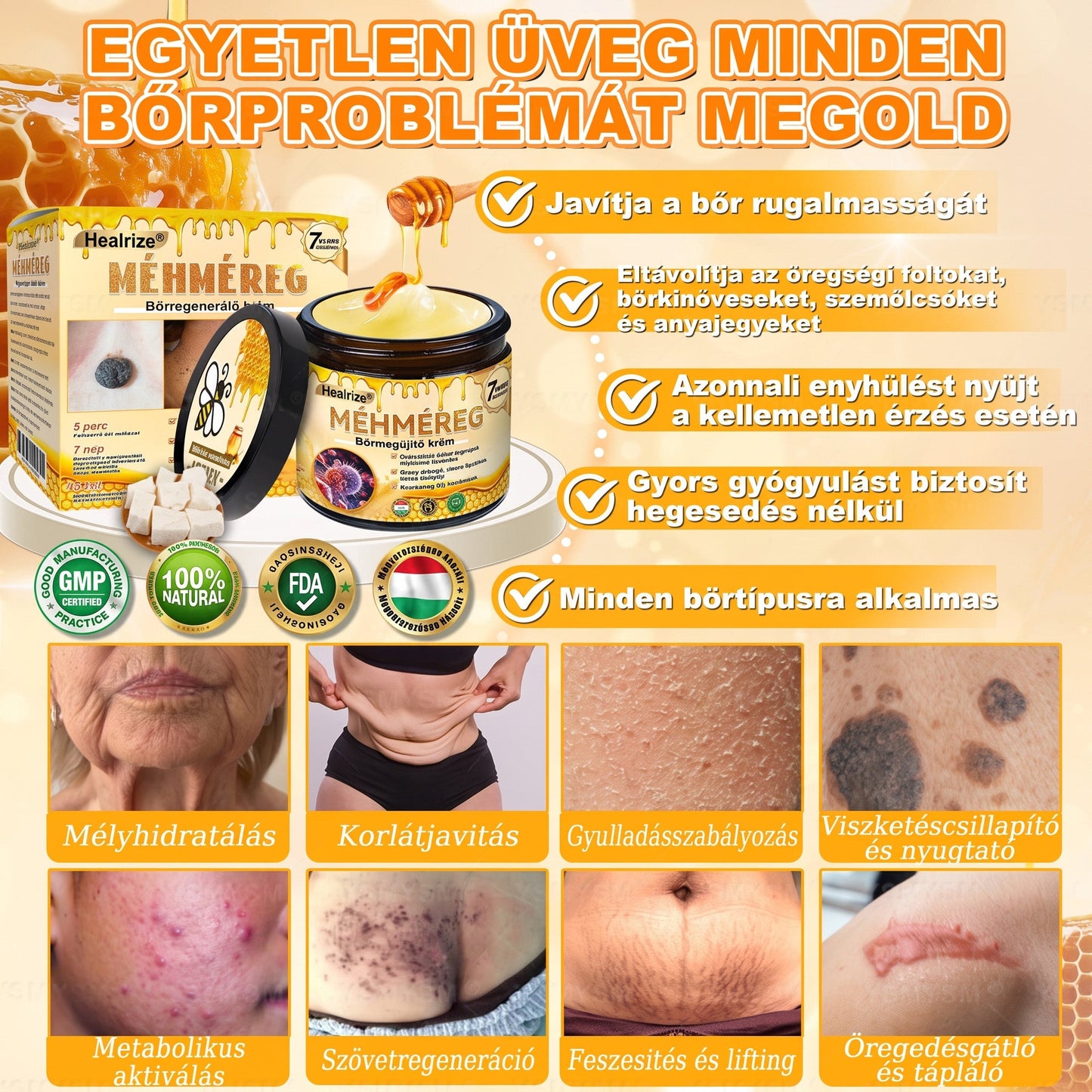 🐝💎 𝐇𝐞𝐚𝐥𝐫𝐢𝐳𝐞® Méhméreg Komplex Arckrém – A természetes bőrápolás új generációja hidratáltabb, simább és ragyogóbb bőrért 🌿✨