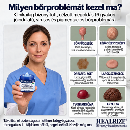 𝐇𝐞𝐚𝐥𝐫𝐢𝐳𝐞®🍄8️⃣ 7 napos krém bőrkinövések és pigmentfoltok ellen (fájdalommentes formula – hegmentes)🌿