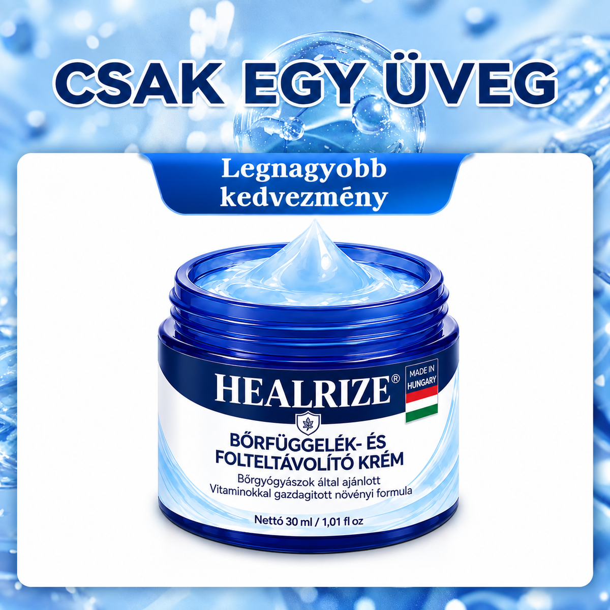𝐇𝐞𝐚𝐥𝐫𝐢𝐳𝐞®🍄8️⃣ 7 napos krém bőrkinövések és pigmentfoltok ellen (fájdalommentes formula – hegmentes)🌿